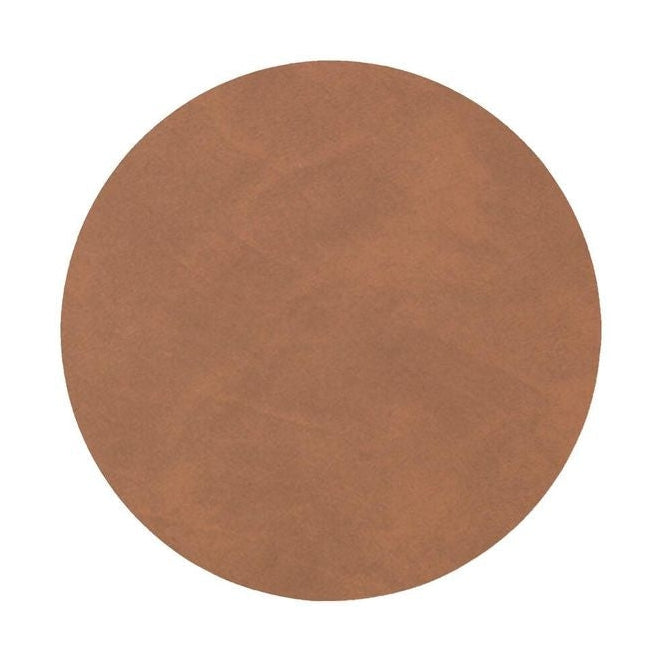 [product_category]-Lind Dna Circle Glass Coaster Nupo Leather, Brown-Lind DNA-5711590573106-981192-LIN-1