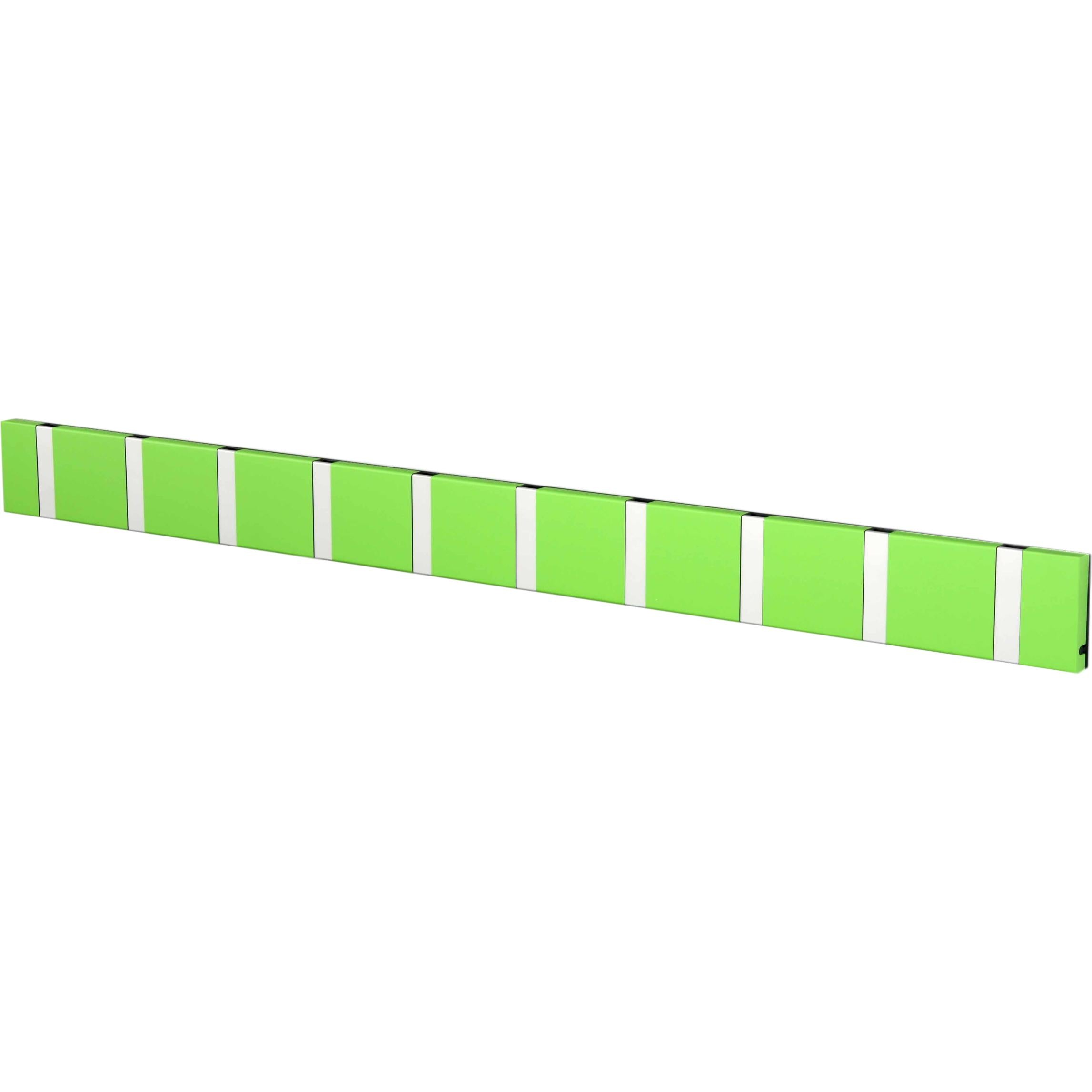 LoCa Knax Vandret Knagerække 10 Knager, Lime/Grå