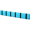 Loca Knax Horizontal Coat Rack 6 Hooks, Turquoise/Black