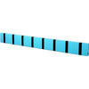 Loca Knax Horizontal Coat Rack 8 Hooks, Turquoise/Black