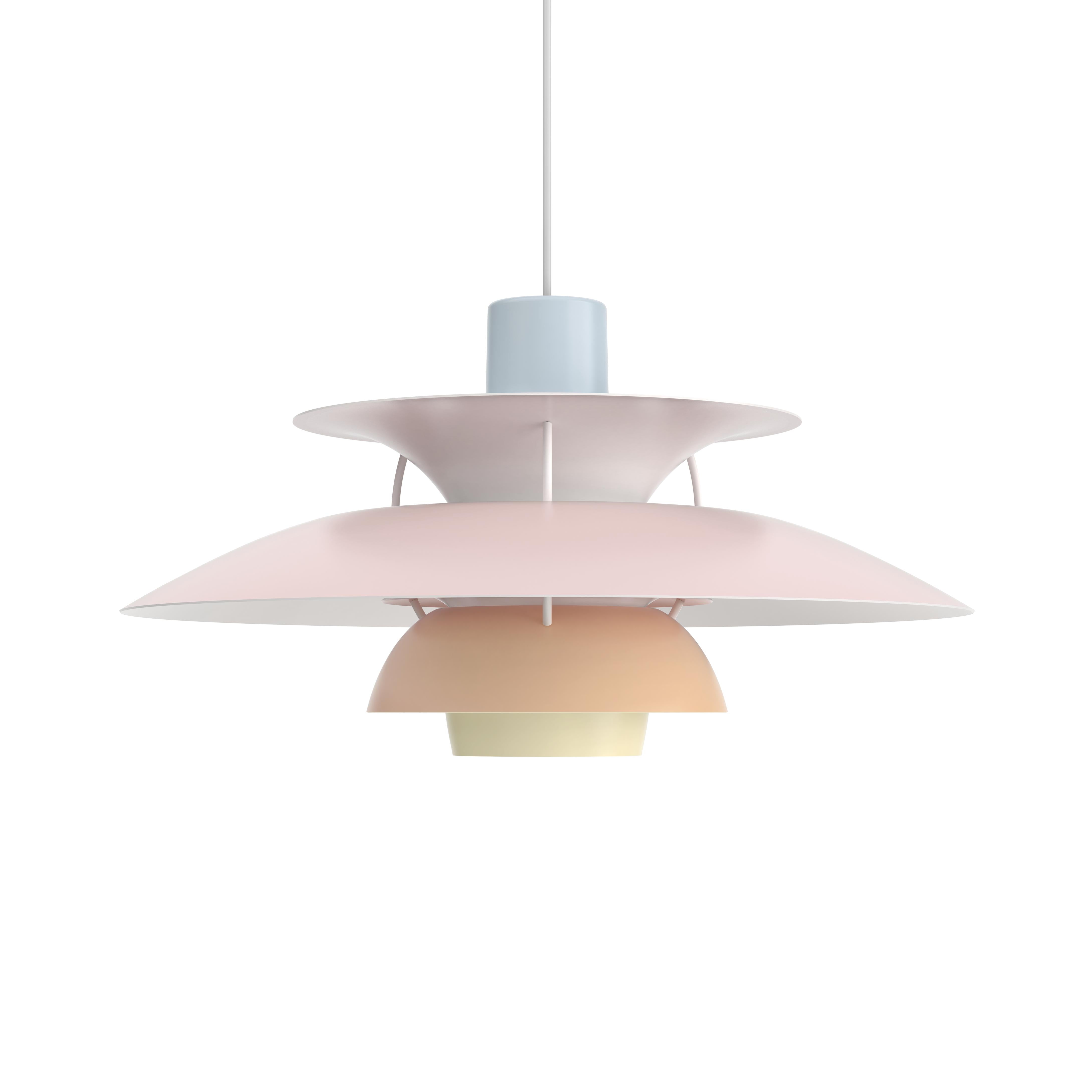 [product_category]-Louis Poulsen Ph 5 Pendant Pastels, Blue/Rose/Peach-Louis Poulsen-5714693153244-5741113060-LOU-3