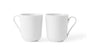 Lyngby Porcelæn Rhombe kaffekopp, hvit, 2 stk.