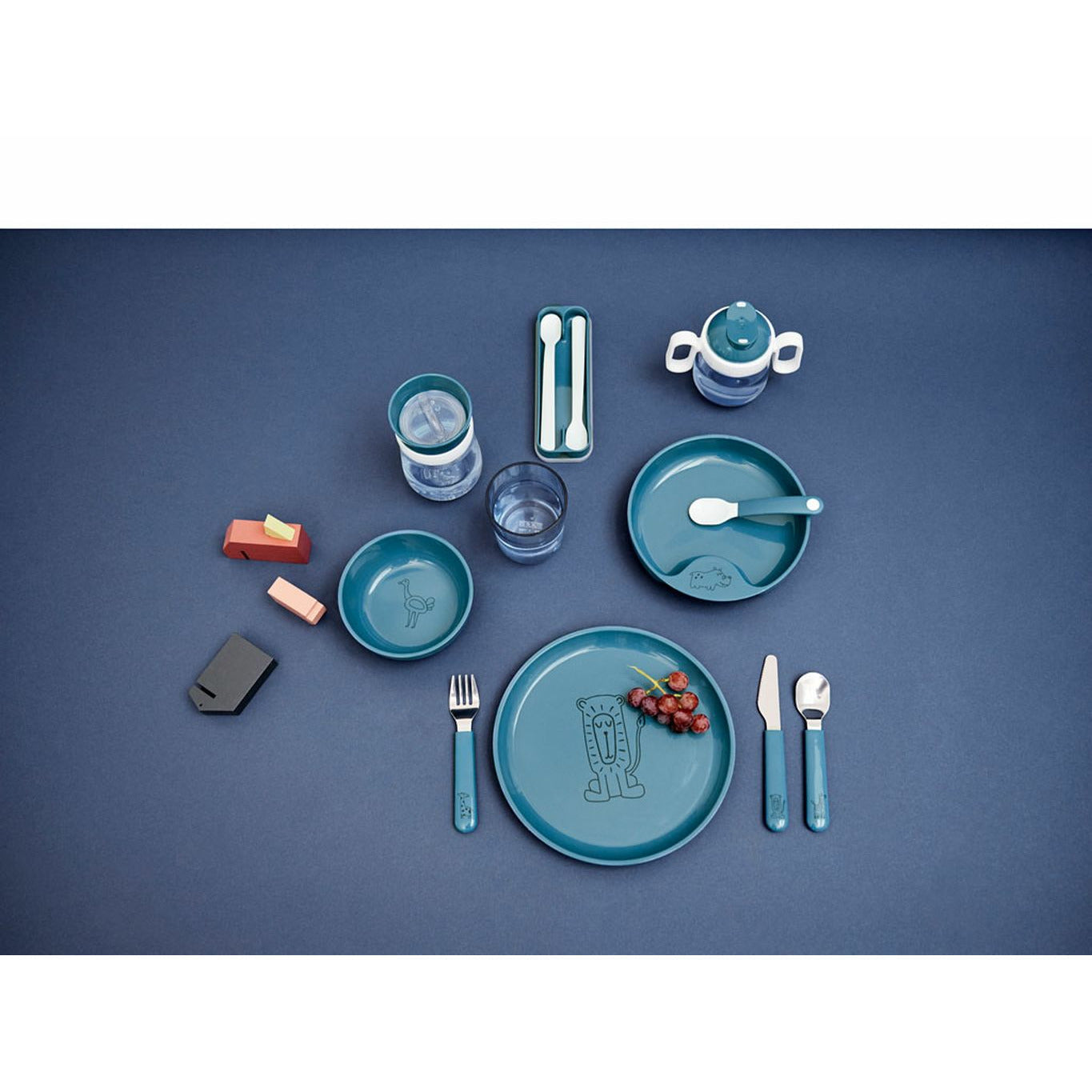 [product_category]-Mepal Mio Learning Plate, Dark Blue-Mepal-8711269993577-13741-MEP-4