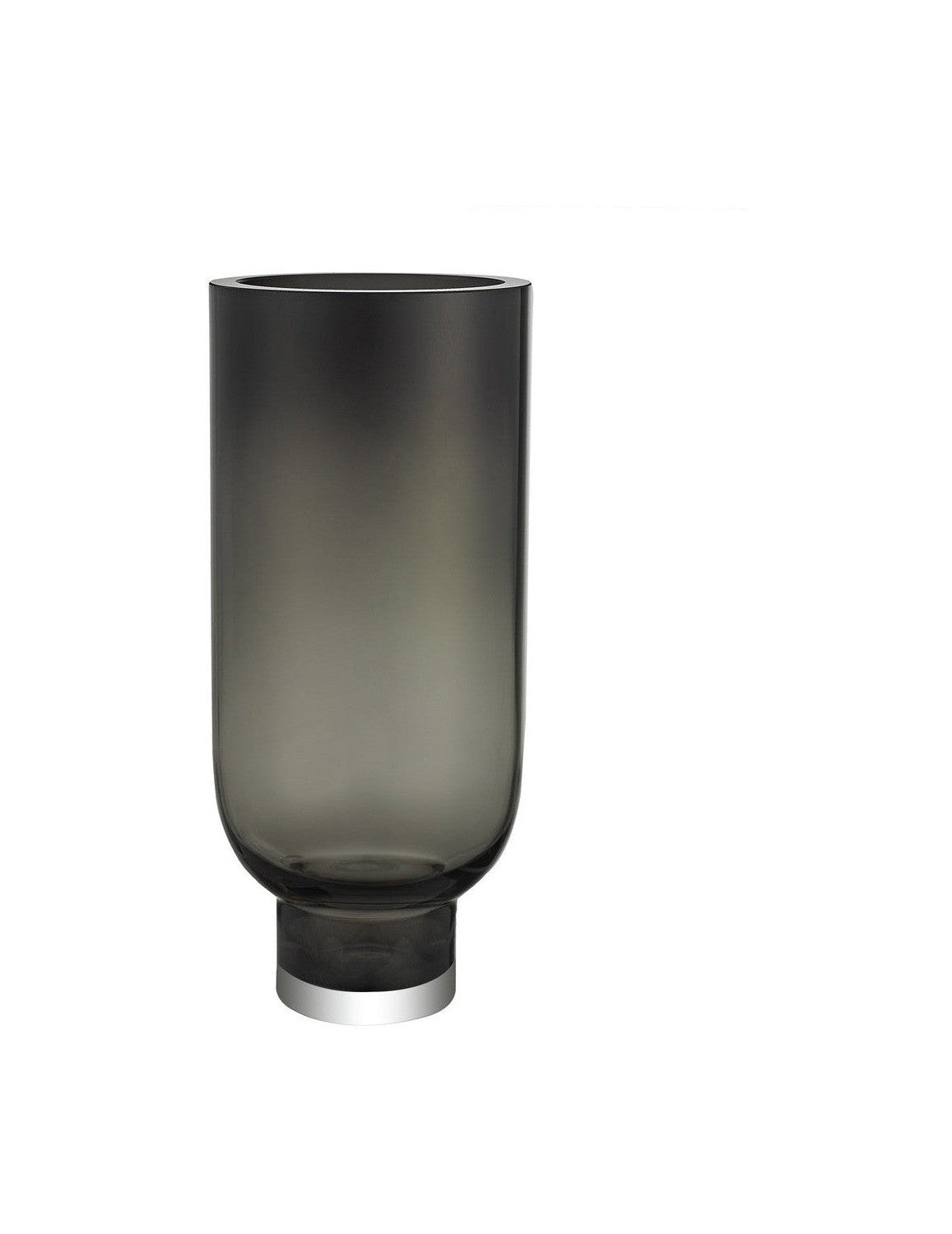 Modern Luxury vase of 9MM thick glass, dark gray, Sober design,