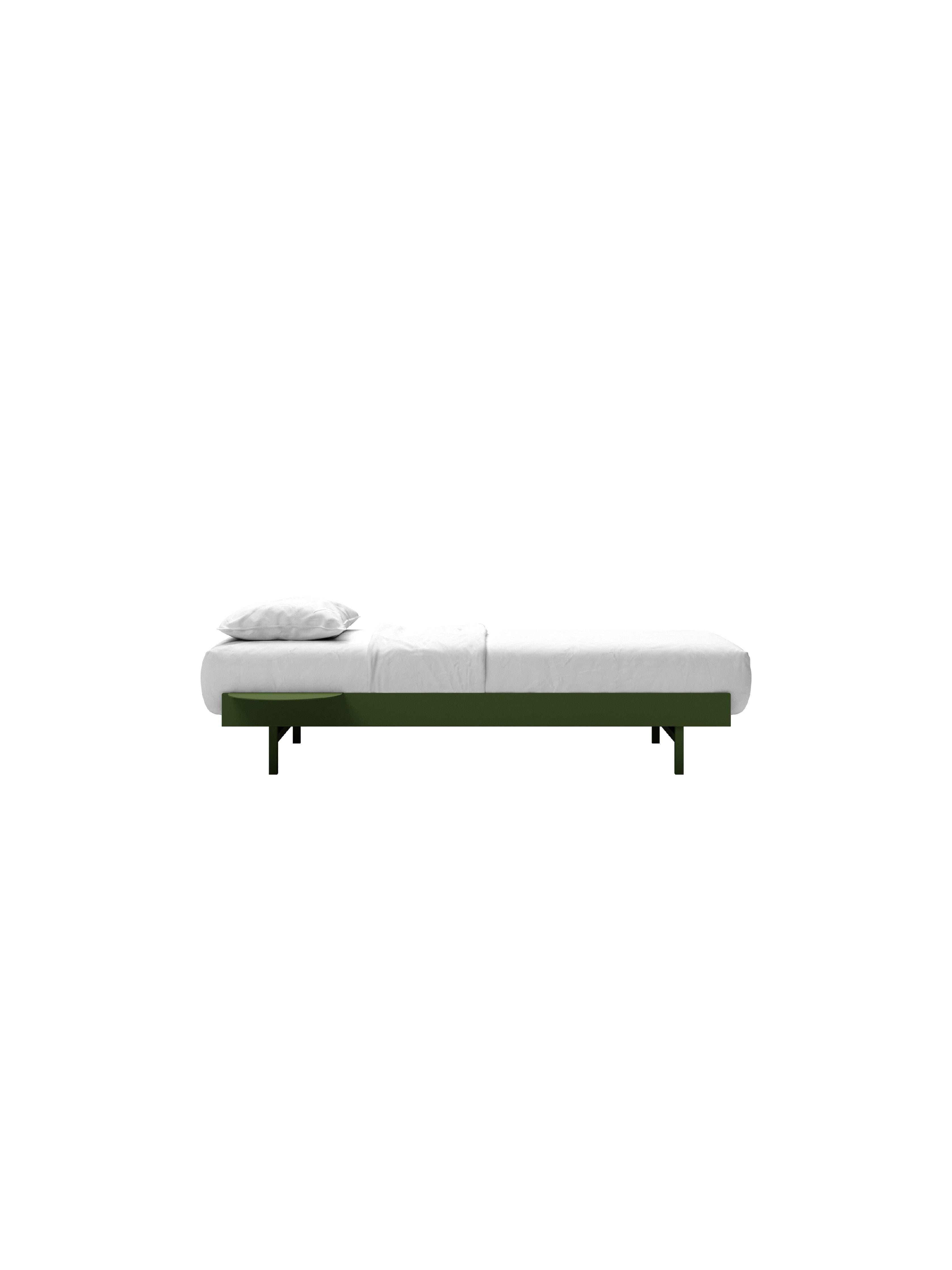 [product_category]-Moebe Bed With 1 Bedside Table 90 Cm, Pine Green-Moebe-5713520009648-BD901XSTPG-MOE-3