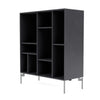 Montana Compile Decorative Shelf With Legs, Carbon Black/Matt Chrome