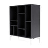 Montana Compile Decorative Shelf With Legs, Carbon Black/Snow White
