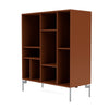 Montana Compile Decorative Shelf With Legs, Hazelnut/Matt Chrome