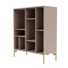 Montana Compile Decorative Shelf With Legs, Mushroom Brown/Brass