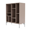 Montana Compile Decorative Shelf With Legs, Mushroom Brown/Matt Chrome