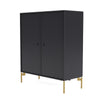 Montana Cover Cabinet With Legs, Anthracite/Brass