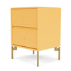 Montana Drift Drawer Module With Legs, Acacia/Brass