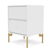 Montana Drift Drawer Module With Legs, Snow White/Brass