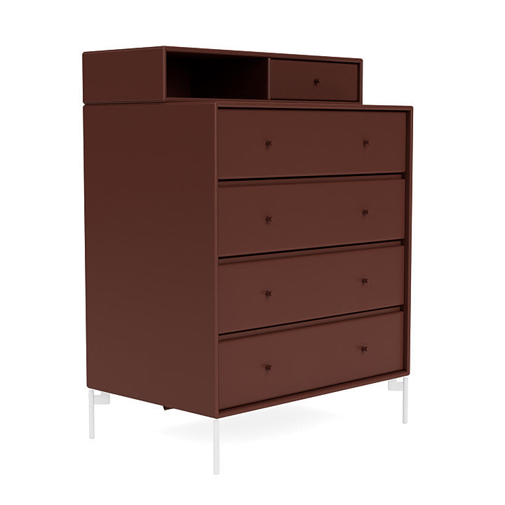 [product_category]-Montana Keep Chest Of Drawers With Legs, Masala/Snow White-Montana Furniture-5714322262200-0000KEEP-155-02-MON-3