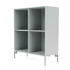 Montana Show Bookcase With Legs, Oyster/Matt Chrome