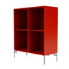 Montana Show Bookcase With Legs, Rosehip/Matt Chrome