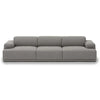 Muuto Connect Soft Modular 3-Personers Sofa Konfiguration 1, Grå (Re-wool 128)