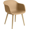 Muuto Fiber Armchair Træben Fiber Sæde, Ochre/Eg