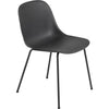 Muuto Fiber Side Chair Tube Base Fiber Sæde, Sort