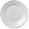 Royal Copenhagen Hvit riflet plate, 19 cm