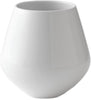 Royal Copenhagen Hvit riflet vase, 15 cm