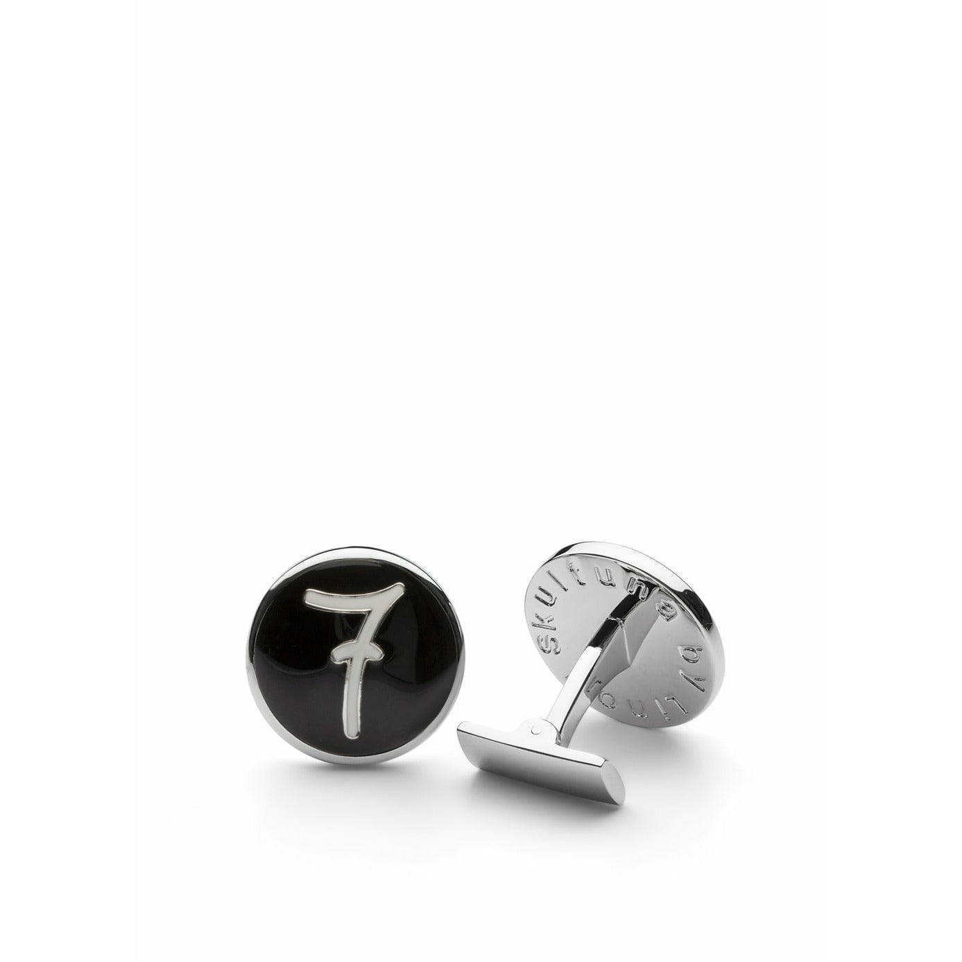 [product_category]-Skultuna Lino Ieluzzi Cufflink ø1,9 Cm, Black-Skultuna-7340037807368-1053-BL-SKU-1