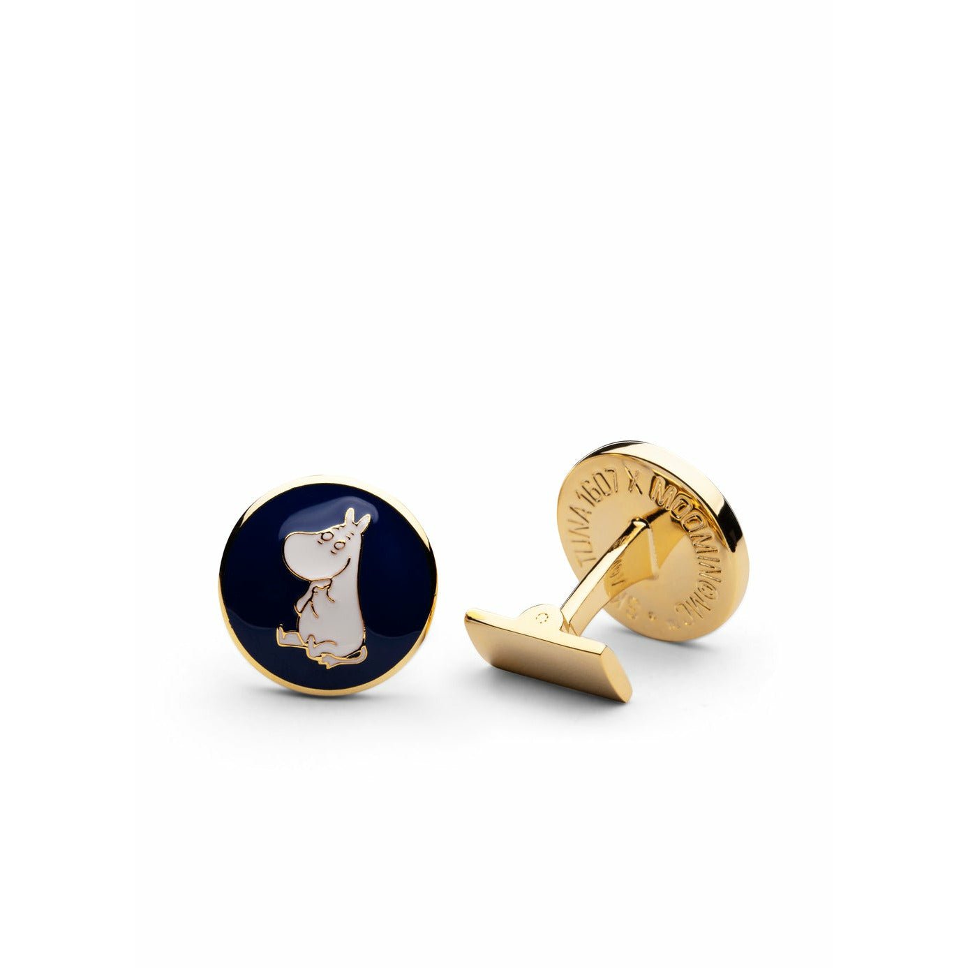 [product_category]-Skultuna Moomintroll Cufflink ø1,7 Cm, Blue-Skultuna-7340037825270-753-B-SKU-1