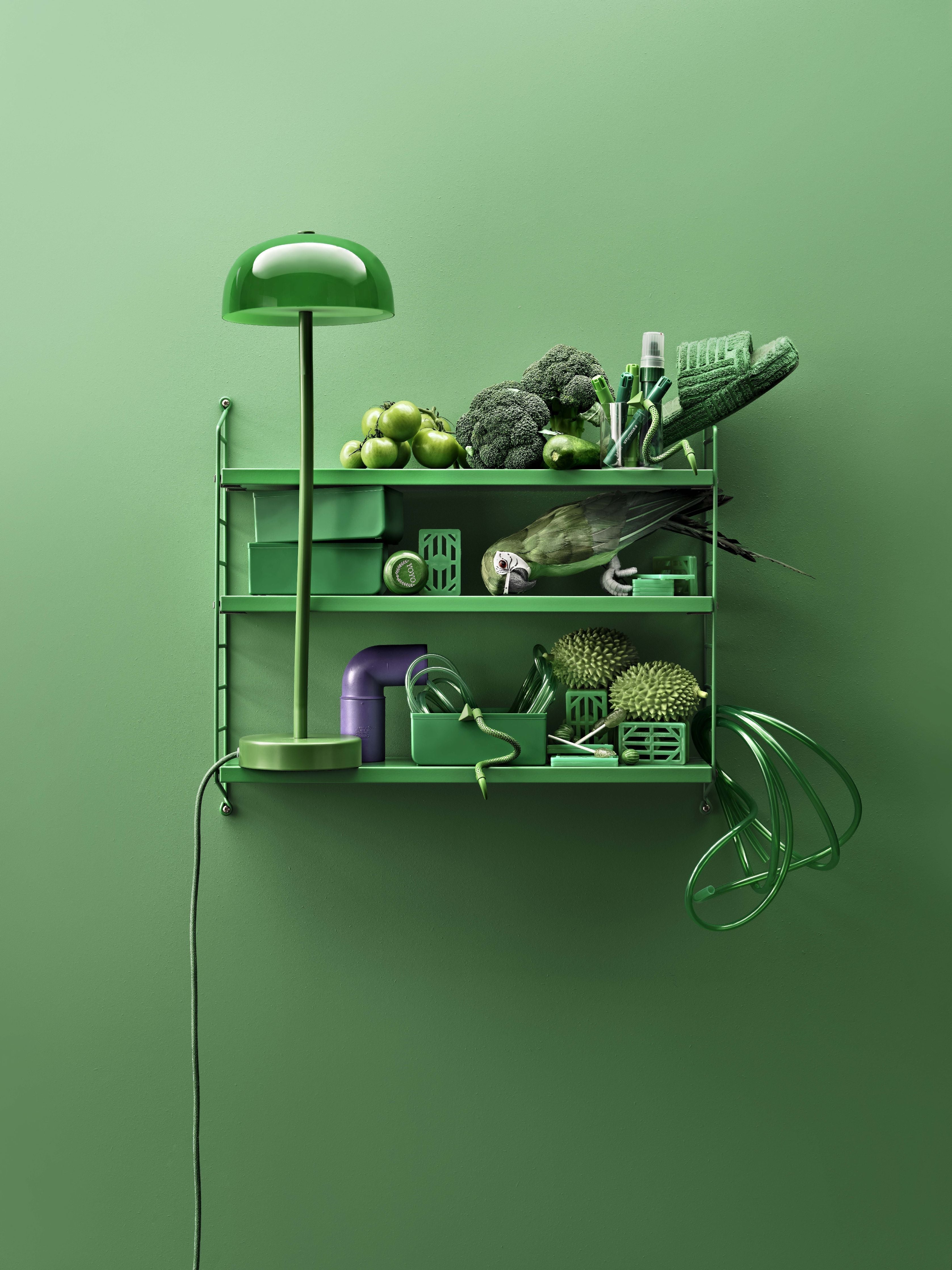 [product_category]-String Furniture String Pocket Wall Shelf, Green-String Furniture-7350038275233-SP5015-88-88-STR-2