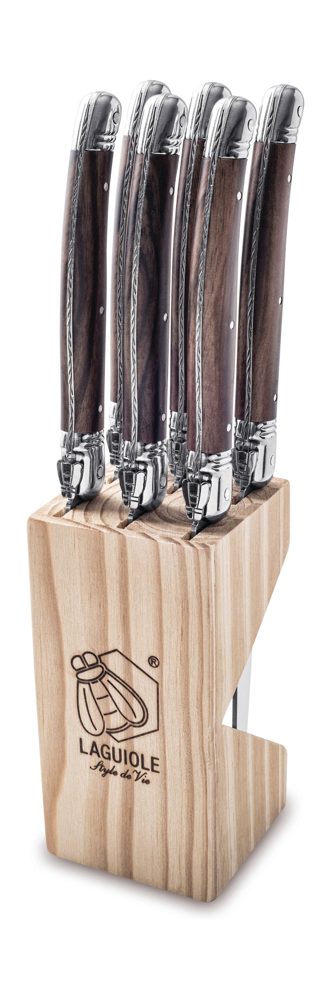 [product_category]-Style De Vie Authentique Laguiole Premium Line Steak Knives 6 Piece Set, Dark Wood-Style de Vie Authentique-8718719303863-530100-STY-1