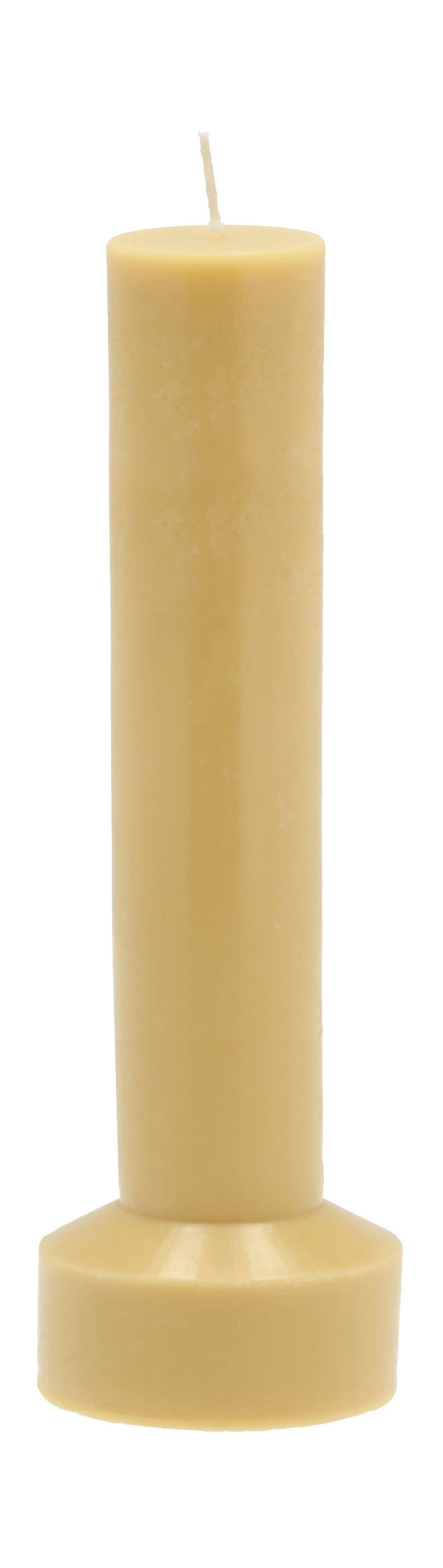 [product_category]-Villa Collection Hvils Pillar Candle ø 8 X 23 Cm, Dusty Yellow-Villa Collection-5722000312581-31258-VIL-1