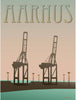 Vissevasse Aarhus Harbor Poster, 15x21 cm