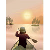 Vissevasse Canoeing On The Lake Plakat, 50X70 Cm