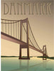 Vissevasse Danmark Little Belt Bridge Poster, 15x21 cm