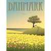 Vissevasse Danmark Rapsmarkerne Plakat, 15x21cm