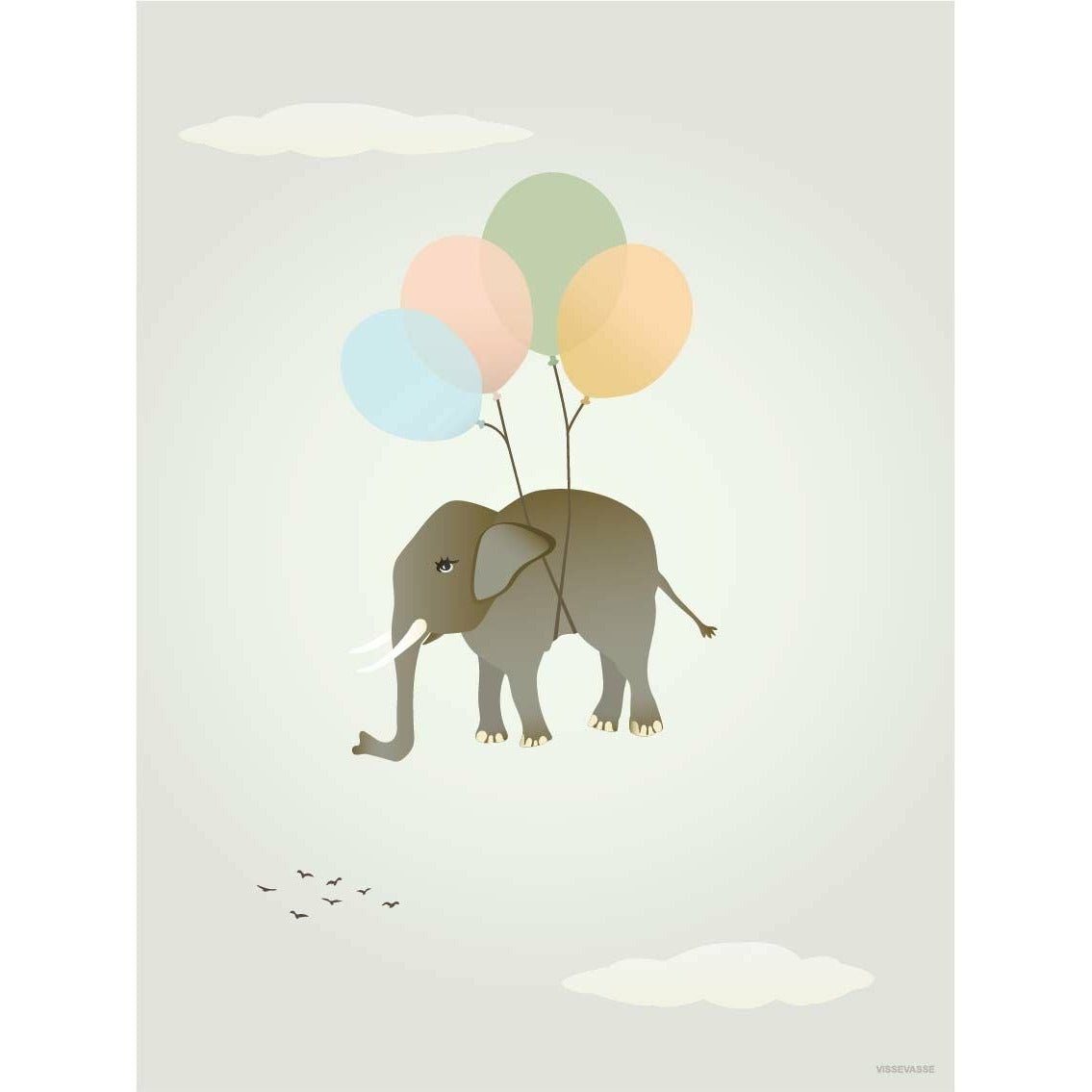 [product_category]-Vissevasse Flying Elephant Poster, 30x40 Cm-Vissevasse-5713138106524-F-2021-065-M-VIS-1