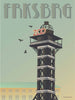 Vissevasse Frederiksberg Zoot Tower Poster, 15x21 cm