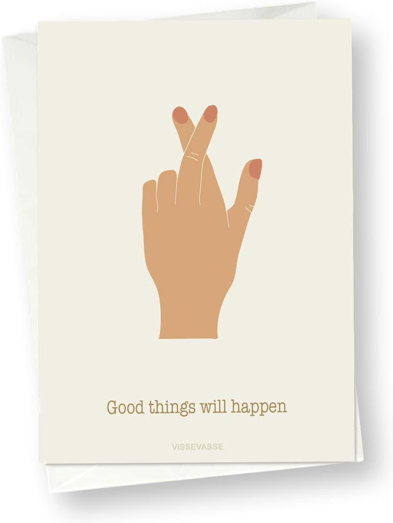 Vissevasse Good Things Will Happen Anledningskort, 10,5x15 cm