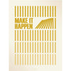 Vissevasse Make It Happen Plakat, Gul, 50X70 Cm