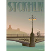 Vissevasse Stockholm Vasa Bridge Poster, 30 X40 Cm