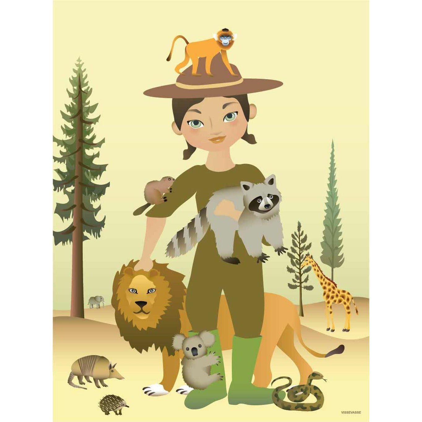 [product_category]-Vissevasse The Zookeeper Poster, 15 X21 Cm-Vissevasse-5713138100515-F-2021-005-S-VIS-1