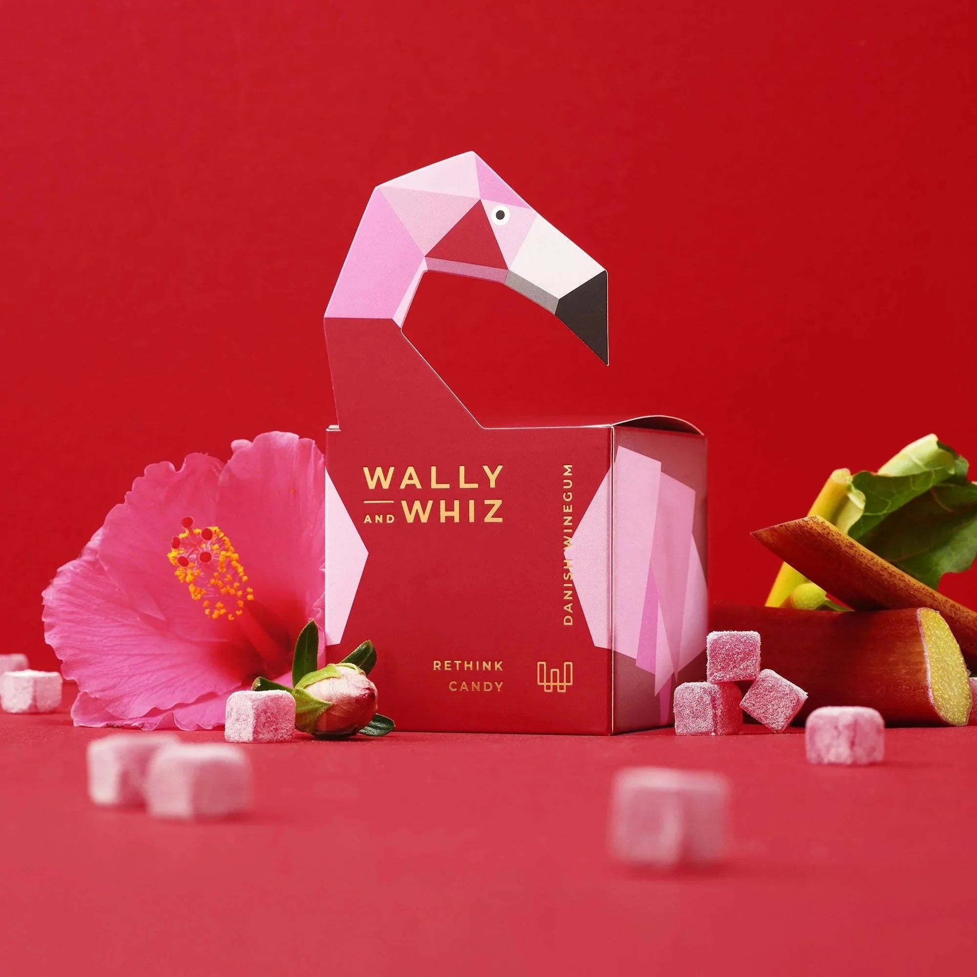 [product_category]-Wally And Whiz Wine Gum Cube, Flamingo Red Hibiscus With Rhubarb 140g-Wally and Whiz-5713471009353-f5401421-WAL-6