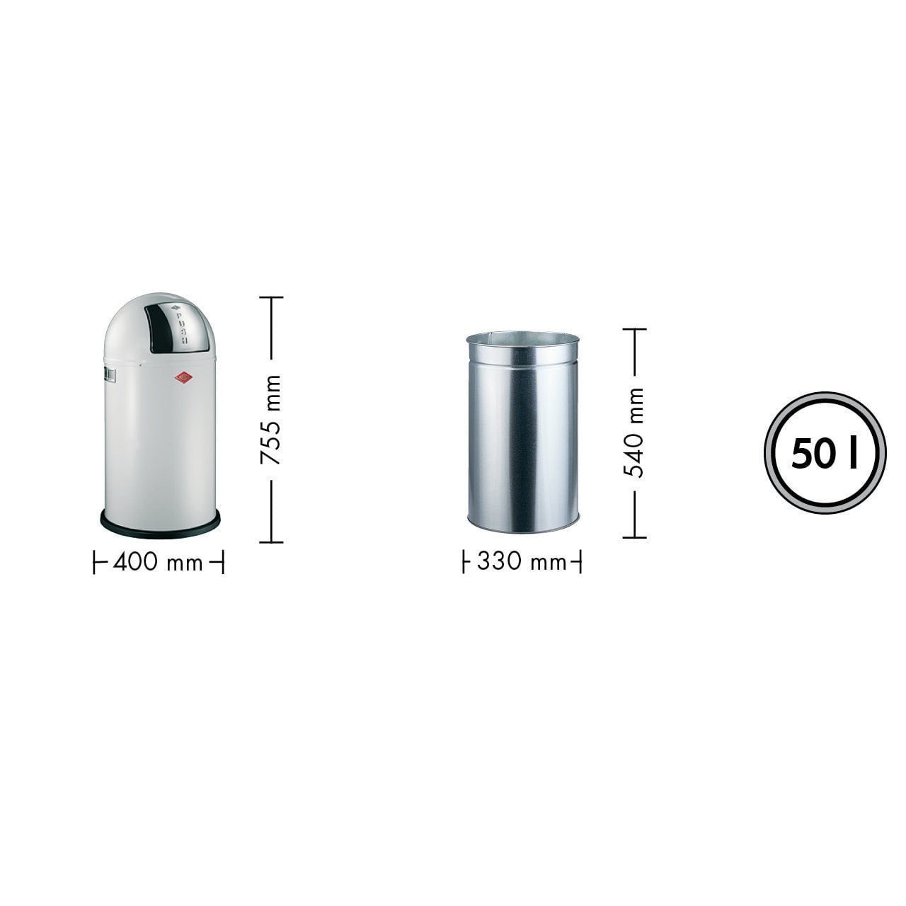 [product_category]-Wesco Pushboy 50 Litres, Graphite-Wesco-4004519128039-175831-13-DE-WES-6