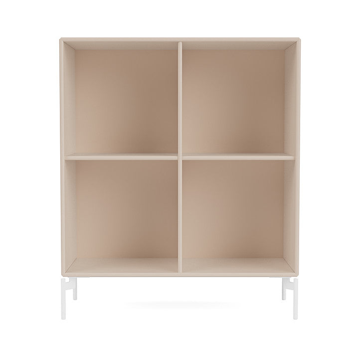 Montana Show Bookcase With Legs, Clay/Snow White