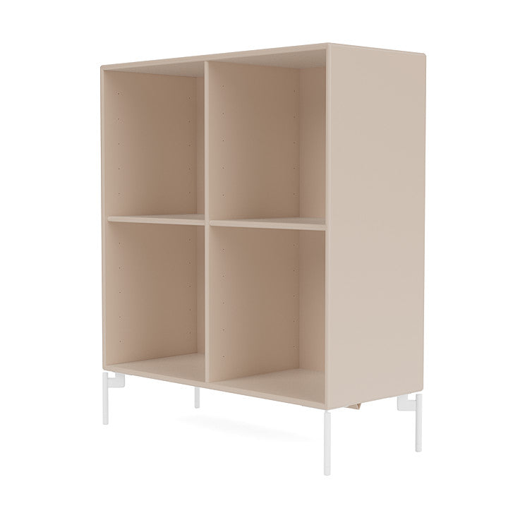 Montana Show Bookcase With Legs, Clay/Snow White