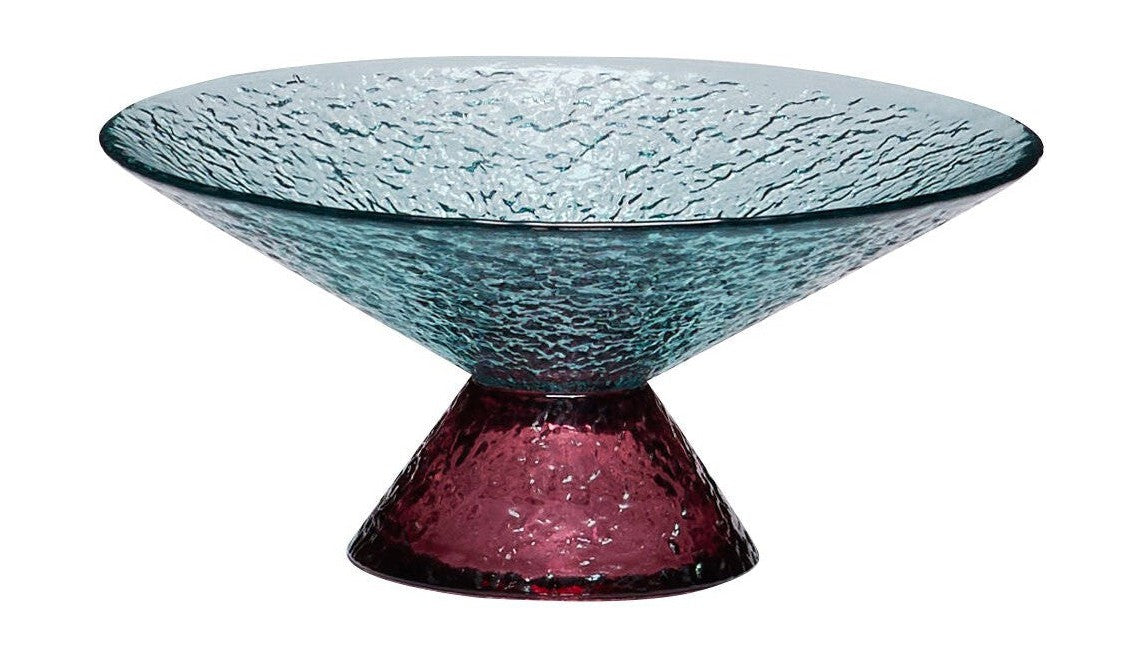 Hübsch Bonbon Glass Bowl Medium, blå/rød