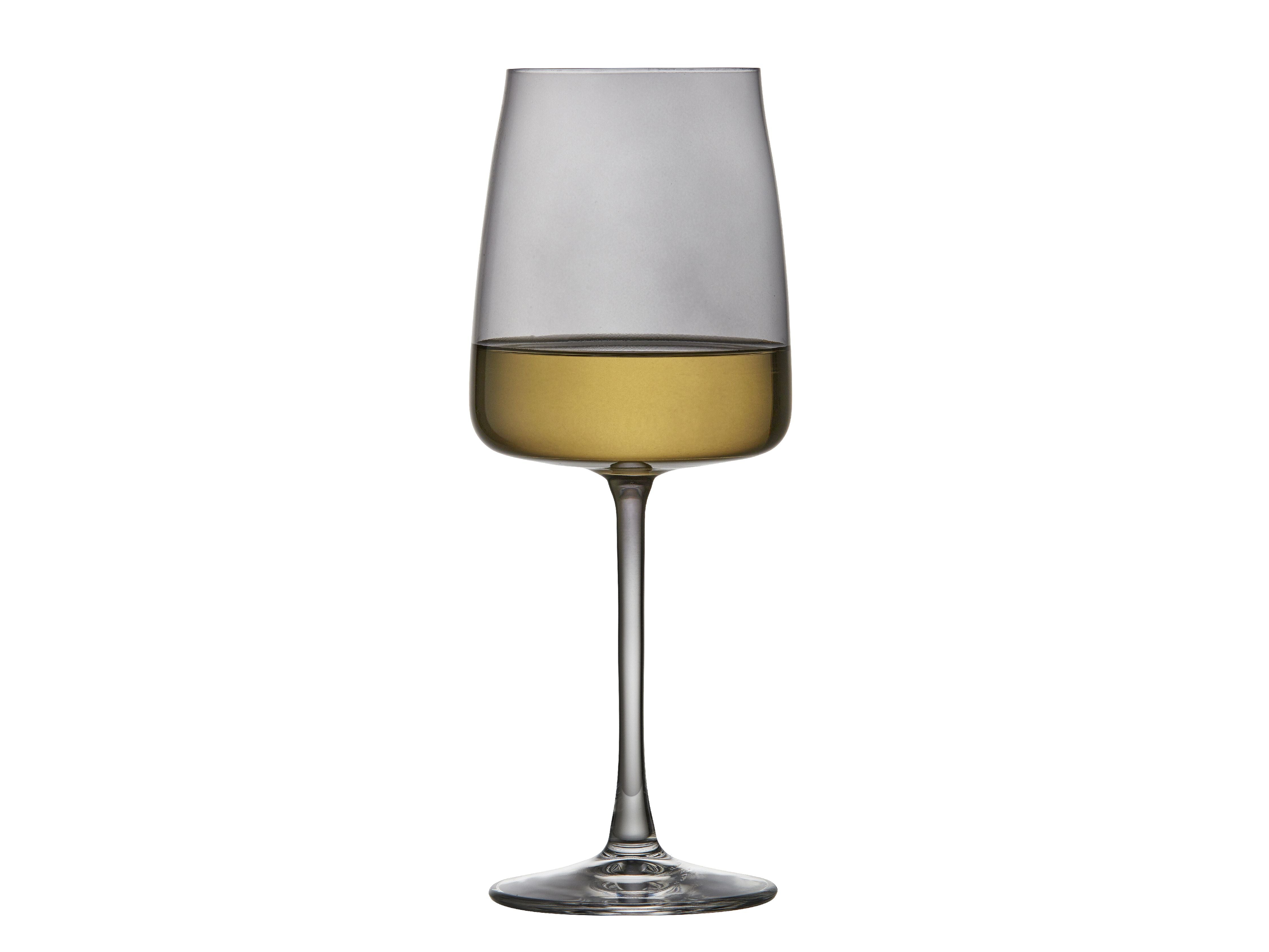 Lyngby Glas Krystal Zero White Wine Glass 43 CL 4 stk, røg