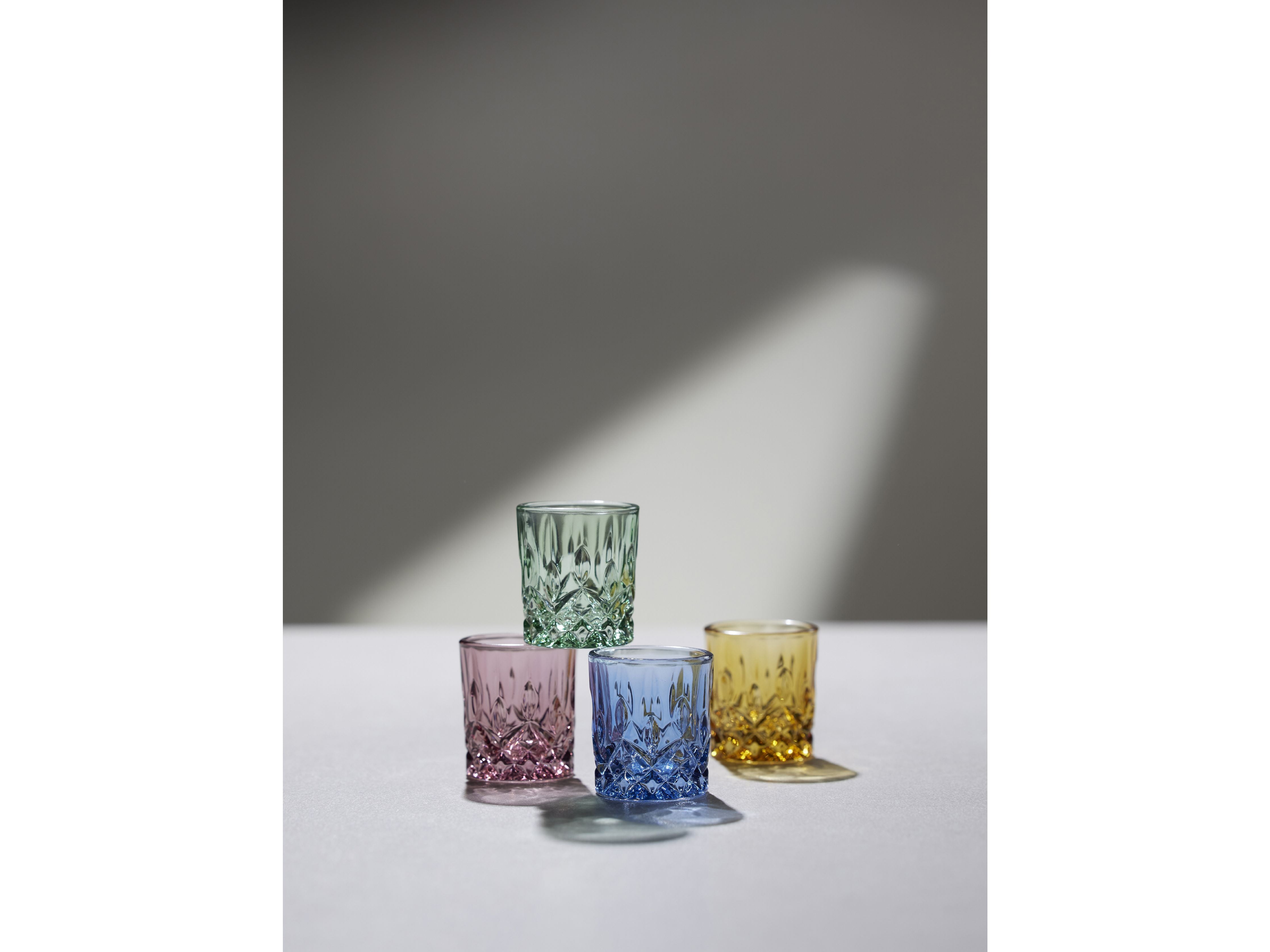 Lyngby Glas Sorrento Shot Glass 4 Cl 4 Pcs., Blue