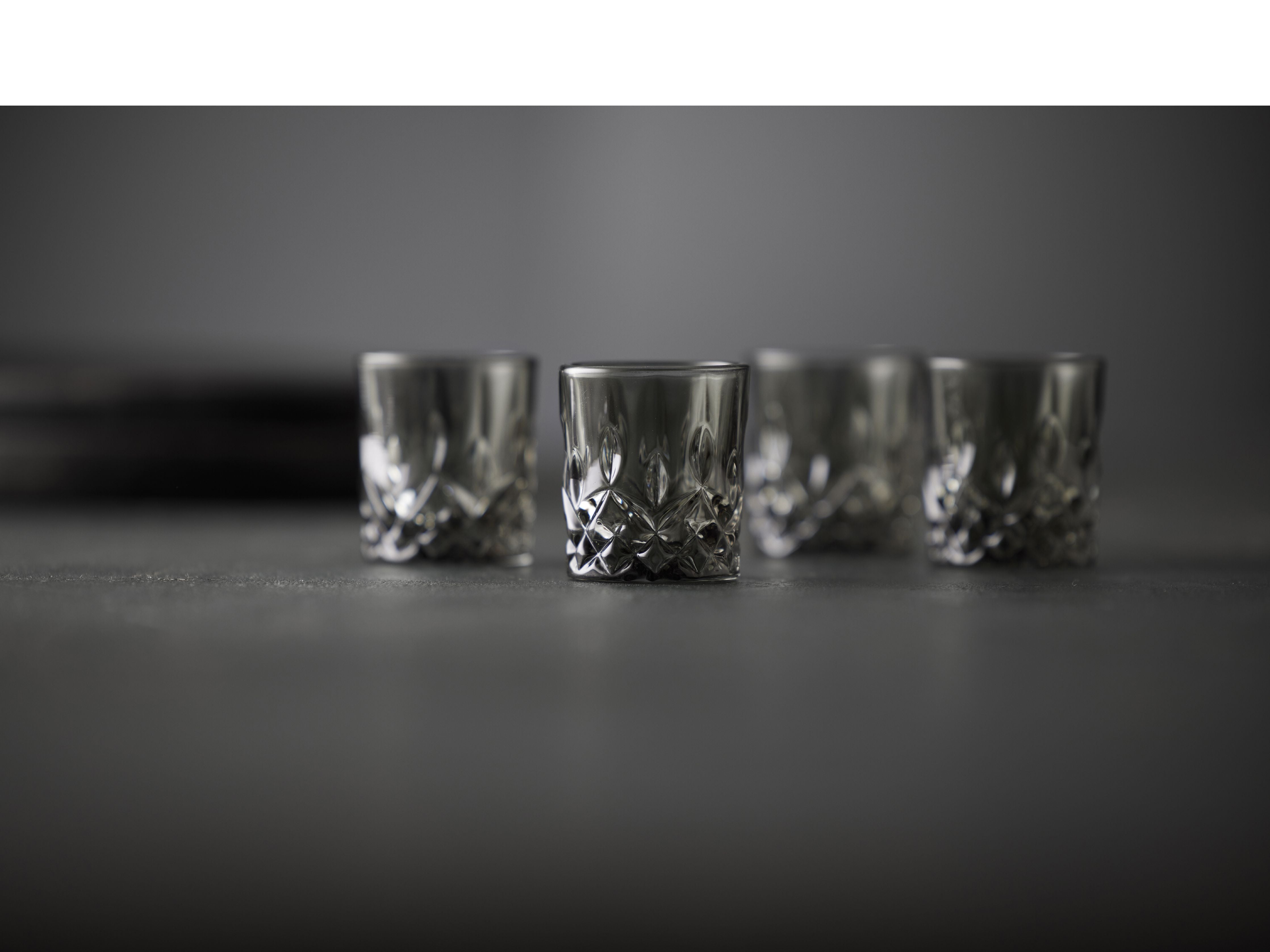Lyngby Glas Sorrento Shot Glass 4 Cl 4 Pcs., Smoke