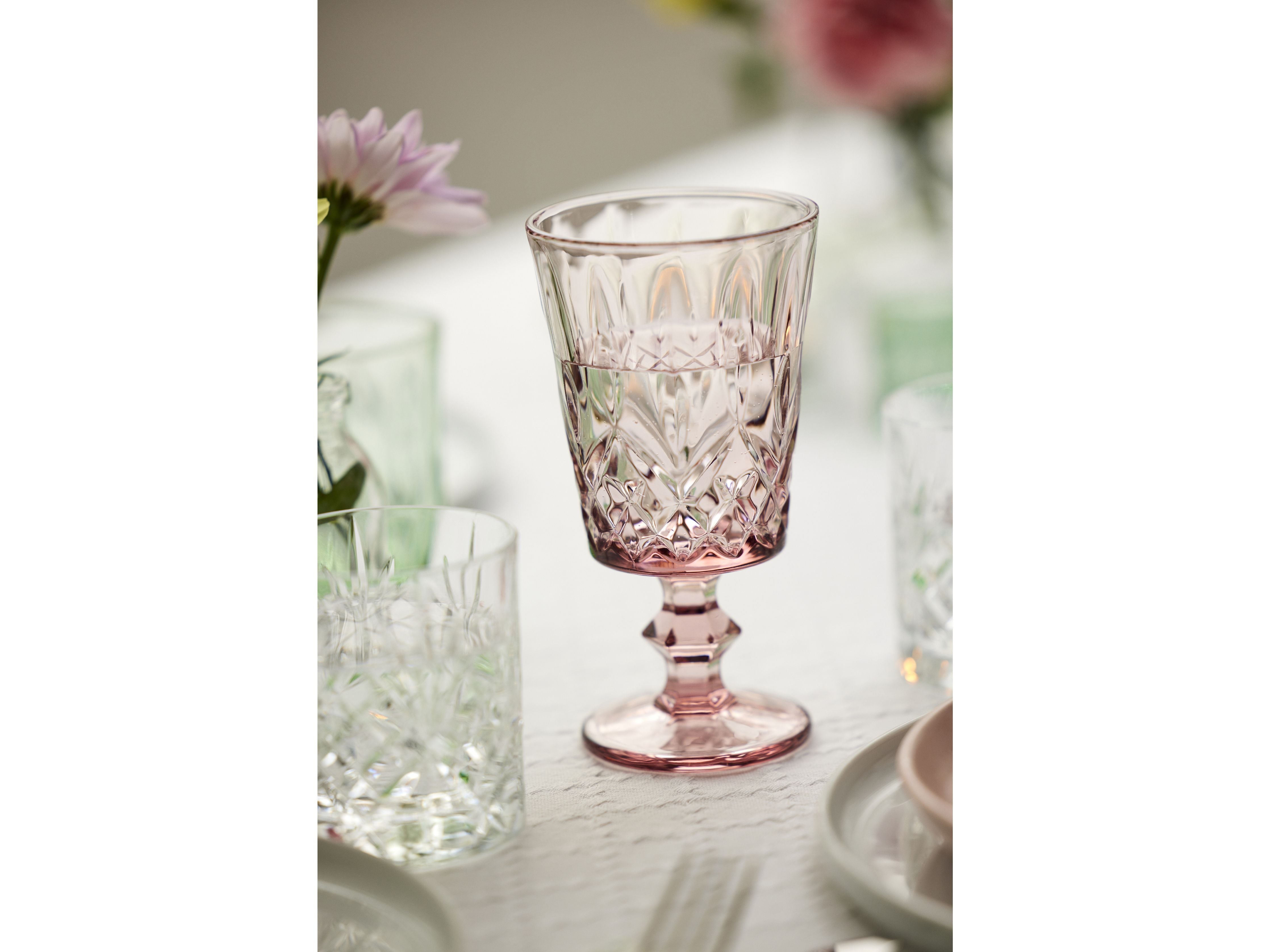 Lyngby Glas Sorrento Wine Glass 29 Cl 4 Pcs., Pink