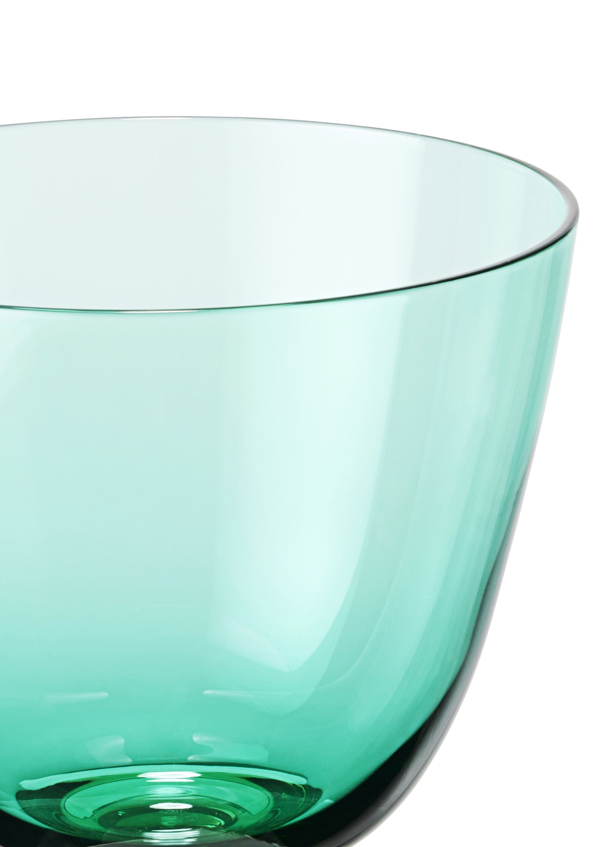 Holmegaard Flow Glass til fod 35 CL, Emerald Green
